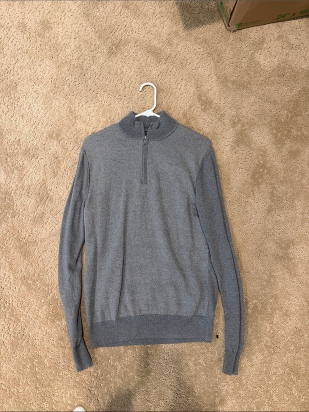 Saks Fifth Avenue Men's Gray Half-Zip Sweater